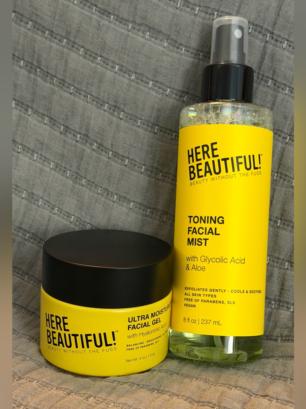 Here Beautiful! Toning Facial Mist & Ultra Moisture Facial Gel